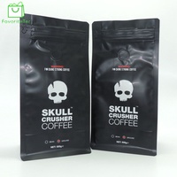 Sacs à café personnalisés à fond plat avec bec verseur, imprimés en héliogravure, pour emballage souple, 100g/150g/250g/500g/1kg, couleur personnalisée