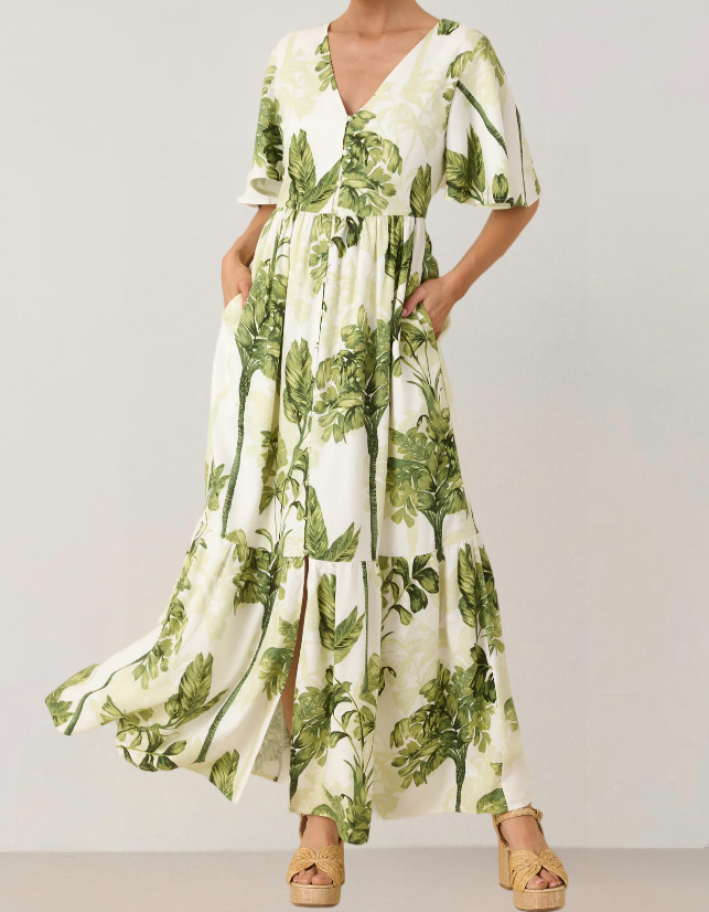 slim fit dress slacks GREEN Patchwork Gingham Tiered Smocked Dress – PAPILLON CLOTHING