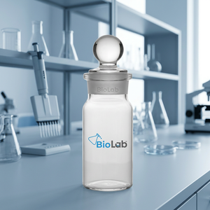 Frasco cilíndrico de pesaje de vidrio borosilicato 3.3 BIOLAB, transparente, para laboratorio, de forma alta, con tapón, cumple con ASTM 438 - Product Image 3