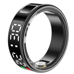 New Smart <b>Ring</b> Display Touchscreen Page Turning Heart Rate Blood Oxygen Sleep Tracking <b>Titanium</b> Steel Touchscreen Display Seamle - Product Image 1