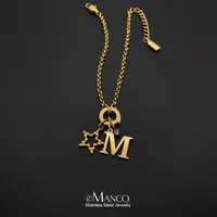 Bracelet en acier inoxydable eManco, style minimaliste avec breloques en cristal et lettres étoiles, idéal pour le quotidien, le bureau et les occasions chics.