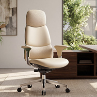 Chaise de bureau de direction ergonomique pivotante en cuir de luxe pour la vente en gros