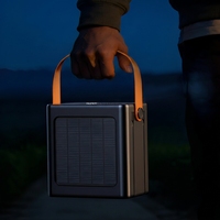 Batterie externe solaire 100000mAh-150000mAh avec lampe de camping intégrée, câbles intégrés, station d'alimentation portable pour l'extérieur