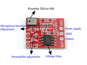 Microphone Preamplifier Amplifier Module <b>MIC</b> Magnification and Sensitivity Adjustment Drive 32 Ohm - Product Image 3