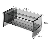 Moderner Acryl-Couchtisch mit Schwebendem Fensterbank-Design, Kleiner Schlafzimmer-Nachttisch/Computertisch für Wohnmöbel Zuhause