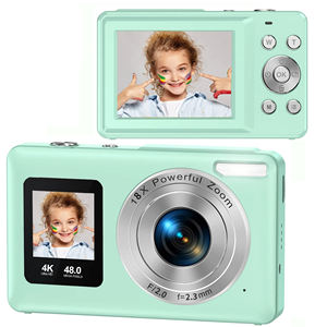 DC06S fotocamera digitale a doppio schermo con filtro creativo rilevazione sorriso continuo scatto Selfie Flash LED funzioni di Autofocus - Product Image 1