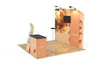 Support de toile tendue portable en aluminium 10x10 pour présentoir de vêtements, stand d'exposition, salon professionnel