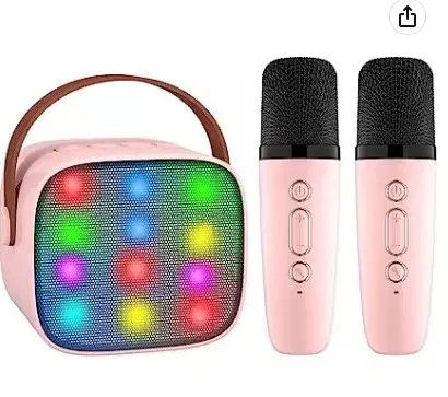 Tốt Nhất Bt Mini Âm Nhạc Máy Nghe Nhạc Loa Cầm Tay Di Động Thẻ TF Loa Không Dây Karaoke Máy Nghe Nhạc Với Mic Bluetooth Loa Nhựa