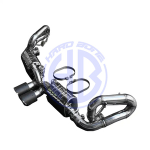 Haute performance pour échappement arrière pour Porsche 911 991.2 GT3 1.2mm d'épaisseur bleu brûlé finition prix d'usine en acier inoxydable - Product Image 1