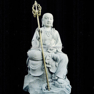 Kích thước tùy chỉnh lớn tổ tiên ksitigarbha Vua BỒ TÁT NGỒI Ji ZO Phật tự nhiên đá granit điêu khắc tượng - Product Image 2