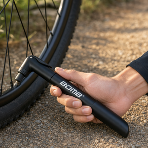 Pompe à vélo mini BOMB 120 PSI avec adaptateur de valve et manomètre pour VTT - Product Image 2