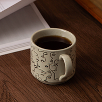 Mug à café en céramique vintage japonais, design rétro simple, tasse à eau pour couple, mug à lait créatif pour cadeaux d'affaires