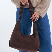 Großhandel OEM Tragbare Leichte Tägliche Handtasche Premium Vintage Wildleder Schultertasche für Dating Reisen Alltägliche Freizeitnutzung