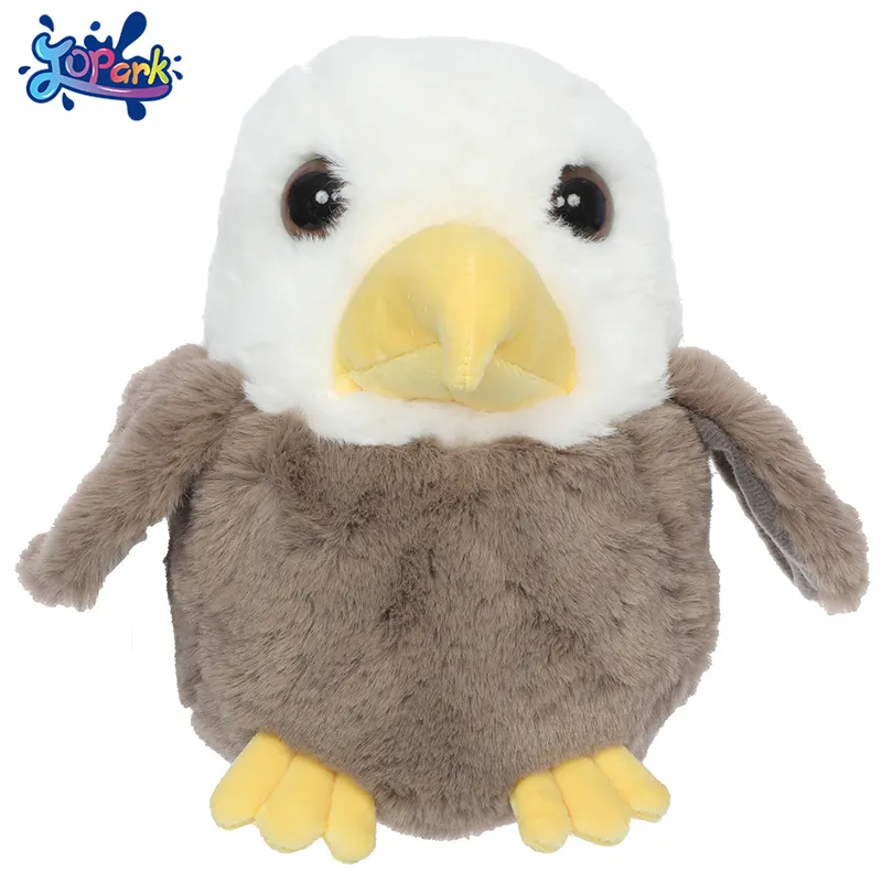 JOPARK-Poupée en peluche aigle à tête blanche noire, jouet adorable, adorable, idéal pour le coucher des enfants