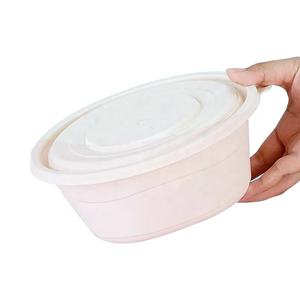 500 1000 1250 1500 ML Biodegradable sekali pakai jagung jagung pati sup anjing mangkuk dengan tutup - Product Image 2