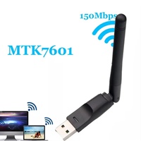 Adaptador WiFi USB Externo Mediatek MT7601 de 150Mbps con Antena para Laptop, PC, TV Box