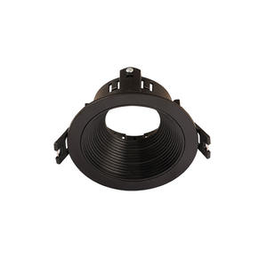 Empotrable de policarbonato fijo de 50 mm negro, resistente a impactos, ideal para iluminación y decoración en interiores. - Product Image 1