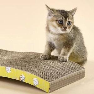 Kattenkrabber Karton Met Kattenkruid Recycle Gegolfde Scratching Pad Omkeerbare Vervangende Scratcher Pad Lounge Slaapbank - Product Image 5