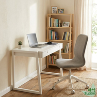 Bureau d'écriture en forme de U avec un seul tiroir de rangement, bureau informatique moderne et simple, poste de travail pour la maison, table de coiffeuse pour chambre à coucher, table d'étude