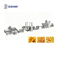 Ligne de production de machines à aliments frits à faible consommation d'effort, unité complète de machines à snacks frits, ligne d'extrusion de chips de pommes de terre
