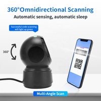 Lector de Códigos de Barras de Escritorio 2D de Alta Velocidad JR T30e con Sensor Automático CMOS, Escáner de Códigos QR para Pagos Móviles, para Puntos de Venta en Tiendas Minoristas