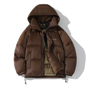 Chaqueta de plumón corta y ligera para hombre, nueva colección otoño-invierno, cálida y esponjosa, holgada, con capucha, elegante, popular y a prueba de viento. - Product Image 1