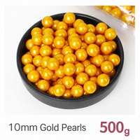 Essbare Zuckerperlen 500g Lebensmittelqualität Kuchendekoration Kugeln Weiß Goldfarben 2-14mm Backzutaten für Kuchen Cupcake