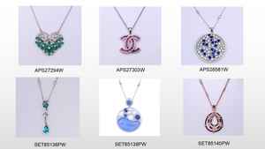 Collier en argent sterling 925 Kirin avec micro-zircons pour femme, plaqué rhodium, lettres 'E' anglaises sur chaîne à maillons, tendance - Product Image 6