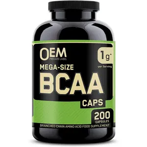 Private Label BCAA Em Pó Cadeia Ramificada Essencial Nutrição Desportiva Suplemento Aminoácidos Energia Proteína Em Pó Private Label