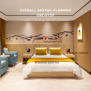 Groothandelsprijs Custom Houten 5-sterren Hotel Op Maat Kleur Appartement Hoofdeinde Slaapkamer Bed Meubelsets - Product Image 4