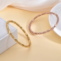 Bracelet pour femmes de luxe léger en acier inoxydable, bracelets à perles tendance pour femmes et hommes, accessoire en acier titane