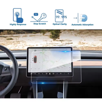 Le plus récent protecteur d'écran en verre trempé de navigation de voiture Anti-éblouissement Anti-empreintes digitales pour Tesla Model 3 Y Automotive