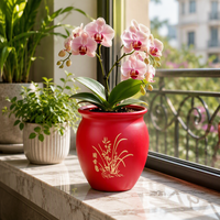 Pots de fleurs en plastique PP robustes en gros avec trou de drainage, décoratifs, durables, au design moderne et attrayant pour une utilisation en intérieur/extérieur dans le jardin