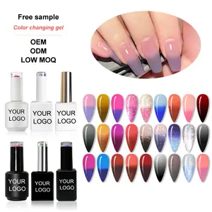 China supplier No Logo private label your own brand changing uv color gel kg nail polish chemical changing gel