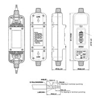 Fiche électrique de disjoncteur en ligne détachable 13A Gs RCDS avec courant nominal 10A et protection contre les fuites de niveau IP66