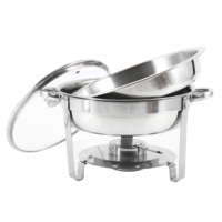 Chauffe-Plat de Luxe Pliable et Suspendu Dubai Gold Heater 4L pour Buffet, Décoratif, Doré, Certifié Qualité Alimentaire
