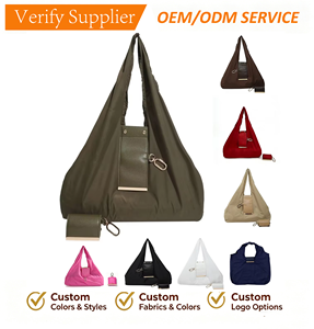 Bolsa de Compras Reutilizable, Portátil, de Moda, para Viajes, Uso Diario, con Llavero, Plegable, con Anillo para Llaves - Product Image 1
