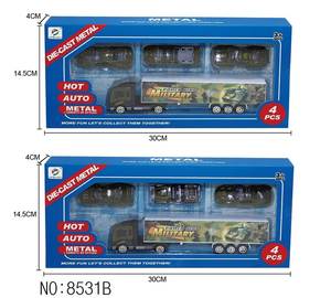 Jouet voiture <span class=keywords><strong>militaire</strong></span> pour enfant, ensemble de jeu en métal, moulé sous pression, emballage mixte, 2 jeux - Product Image 3