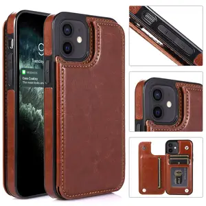 Retro PU Flip Wallet Leather Case for iPhone 13 Pro Max mini 12 11 X 6 6s 7 8 Plus XS Multi Card Holders Phone Cases