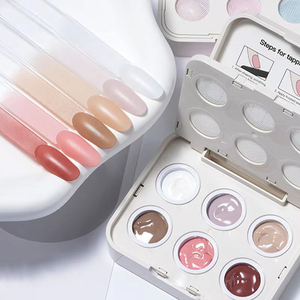 Gel de peinture dégradé 6 couleurs effet coussin, gel de patinage rose ombré, gel de manucure UV/LED effet blush blooming aura, outils pour vernis à ongles en gel - Product Image 6