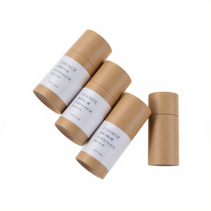 Custom Luxury White Round Paper Tube Packaging <b>Box</b>, Kraft Cylinder Gift Container For Perfume, Essential Oil Vials And Cosmetic - Product Image 1