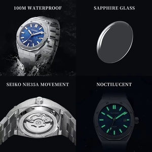 CADISEN Luxury Design 42MM Men <b>Watches</b> Japan Sapphire Glass Mechanical Automatic <b>Watch</b> Men 100M Waterproof - Product Image 3