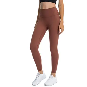 Customized Nude Feeling Back Pocket Crothless Yoga Leggings High Waist Butt Lift Yoga Warm Pants Women Sportswear Gym Tights