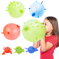 Jouets pour enfants, ballon de gelée en forme d'animal gonflable, 4 pouces, avec paille