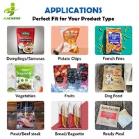 Sachet Oreiller Scellé à l'Arrière en Plastique Qualité Alimentaire Imprimé sur Mesure pour Chips, Frites Surgelées et Snacks avec Fenêtre