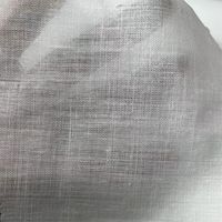 Tissu synthétique en lin imprimé, léger, ignifuge et antistatique, en polyester filé slub 130 g/m², pour rideaux voilages, chemises et robes