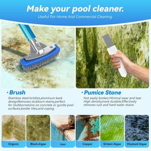 Piedras Flotantes para <span class=keywords><strong>Piscina</strong></span> y <span class=keywords><strong>Kit</strong></span> de Cepillo para <span class=keywords><strong>Piscina</strong></span> de Acero Inoxidable de 5 Pulgadas - Product Image 6