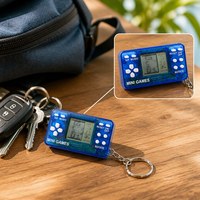 Porte-clés en PVC léger en forme de mini console de jeu rétro classique nostalgique, pendentif pour sac d'école, vente en gros