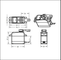 Servomoteur numérique DS3230 PRO 30KG 6V, couple élevé, 180/270 degrés, étanche IP67, bras servo 25T pour voiture RC, robot crawler, FPV