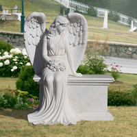 Conçu sur mesure sculpté à la main ange marbre pierre tombale pierres tombales en pierre naturelle et monuments en gros granit ange banc commémoratif